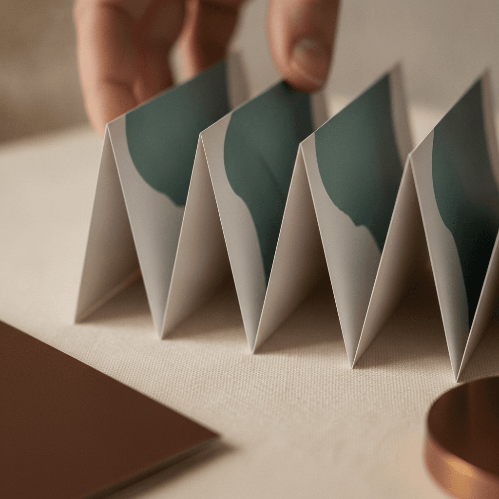 12-Panel Concertina Leaflets - alternate view